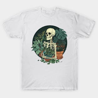 Plants are my Life - Skeleton Flower Colors T-Shirt